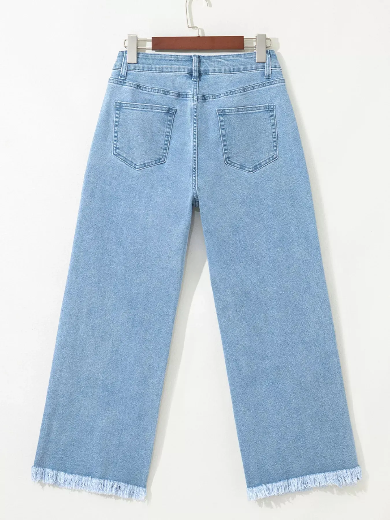 Colorful Sequin Christmas Tree Patched Raw Hem Cropped Wide Leg Jeans sold by Charming Charlie product image thumbnail 4