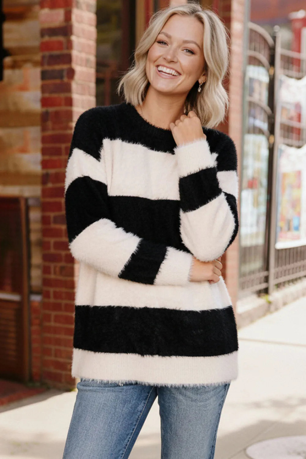 Downtown Darling Wide Stripe Sweater sold by Charming Charlie product image thumbnail 3