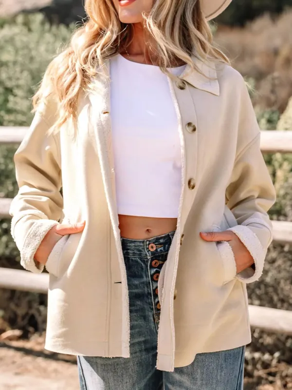 Suede Sherpa Lined Western Loose Jacket sold by Charming Charlie