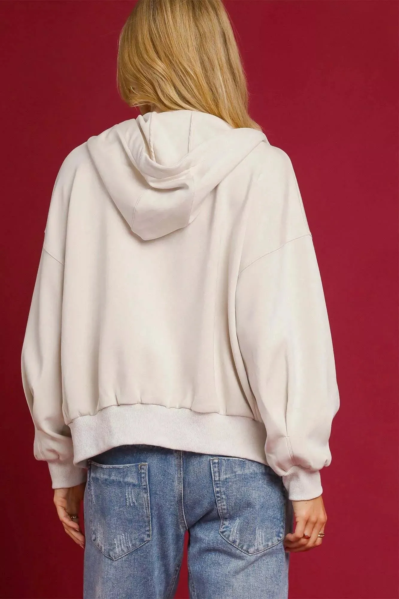 Umgee Zip-Up Fleece Hooded Jacket sold by Charming Charlie product image thumbnail 3