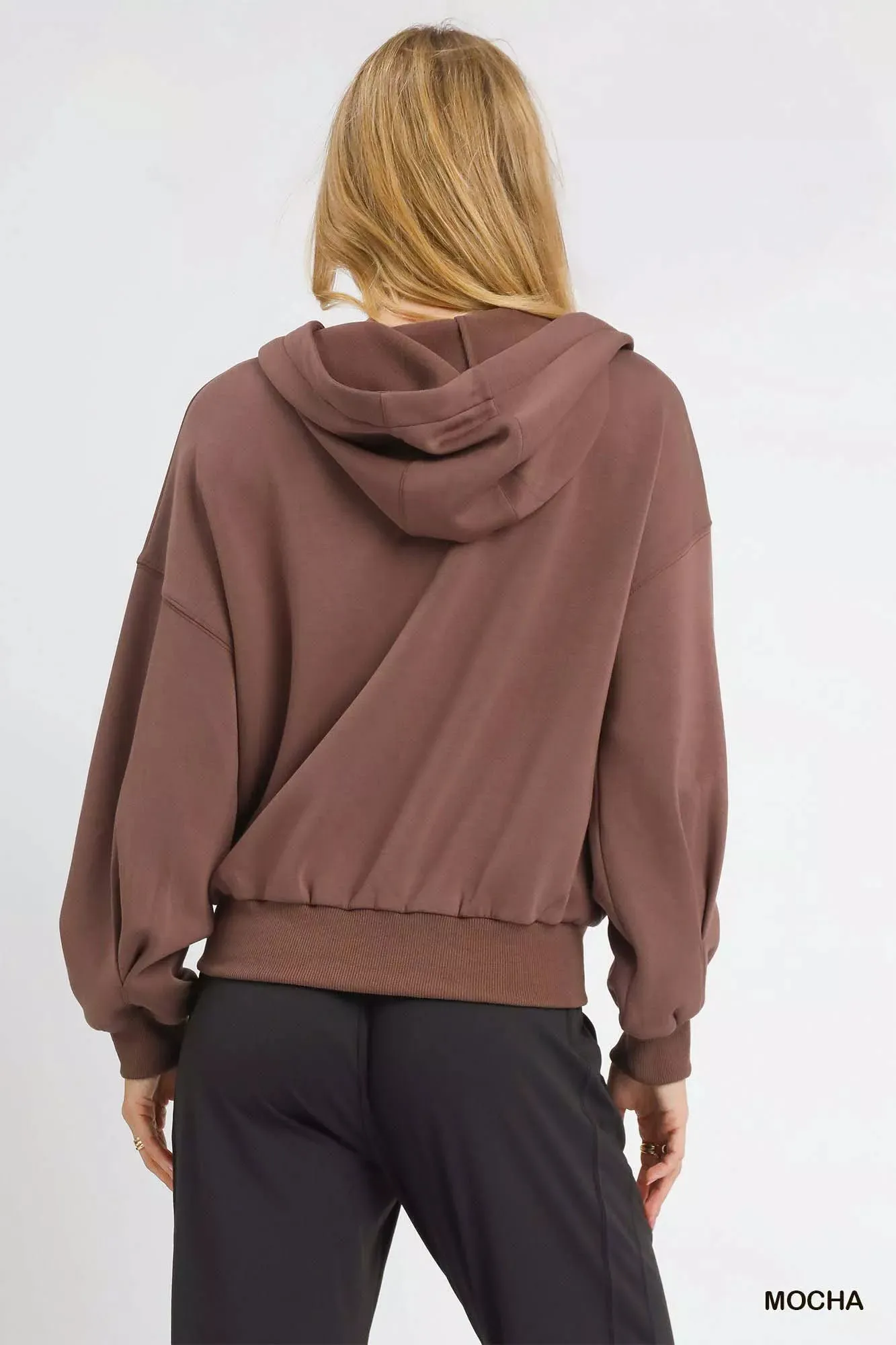 Umgee Zip-Up Fleece Hooded Jacket sold by Charming Charlie product image thumbnail 3