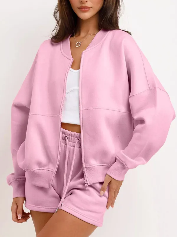 Zip Up Jacket and Shorts Set sold by Charming Charlie