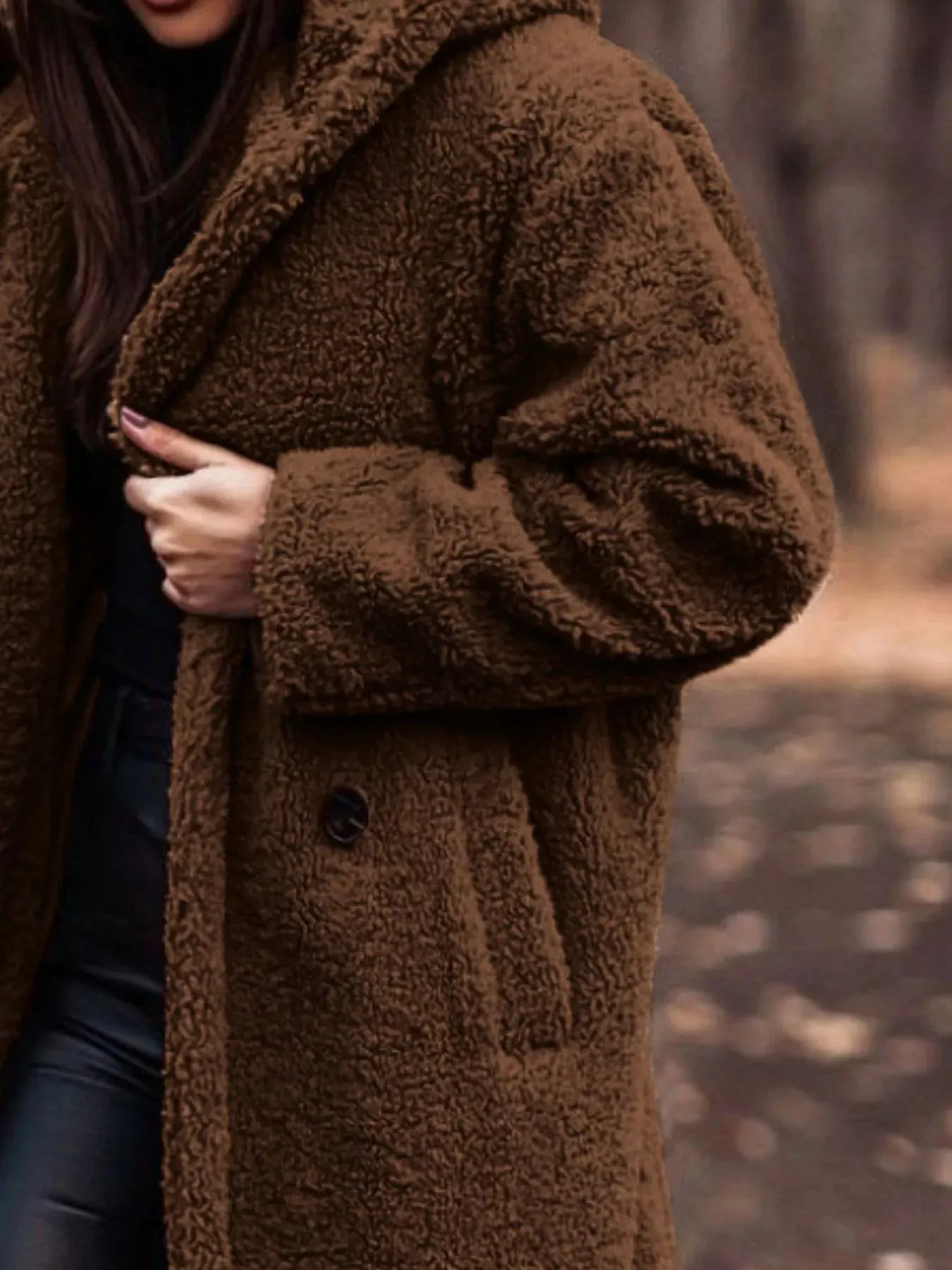 Teddy Bear Hooded Longline Outerwear sold by Charming Charlie product image thumbnail 2