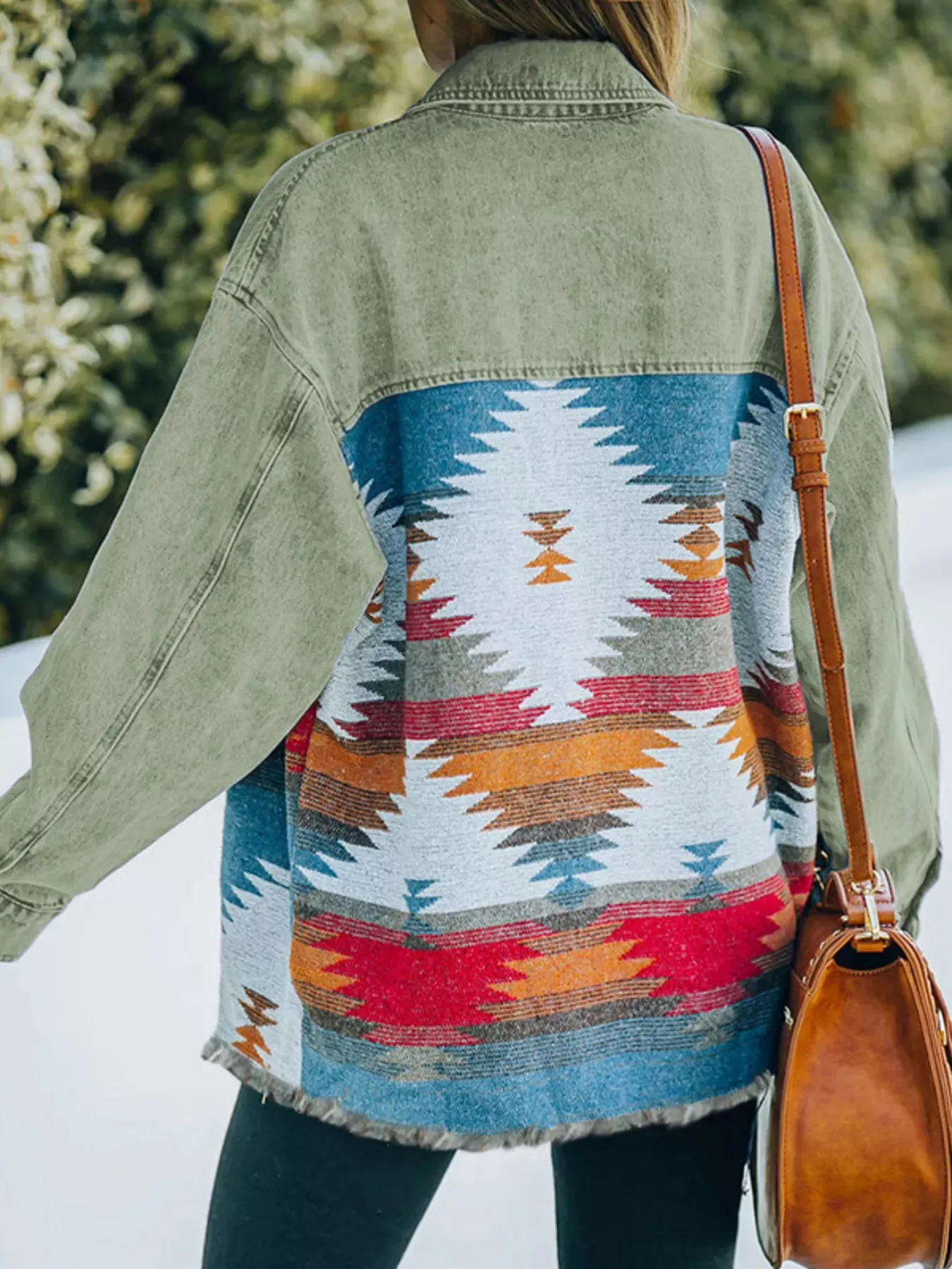 Aztec Print Button Up Jacket sold by Charming Charlie product image thumbnail 5