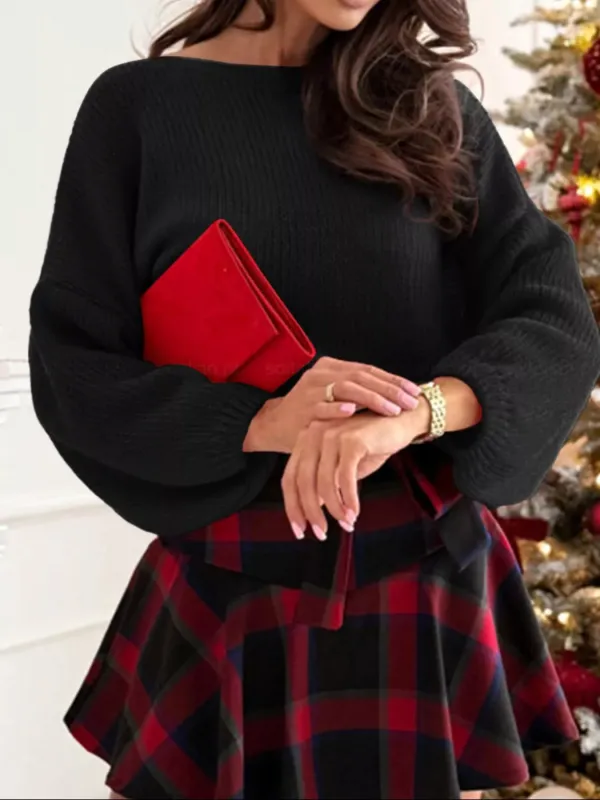 Bow Back Long Sleeve Sweater sold by Charming Charlie