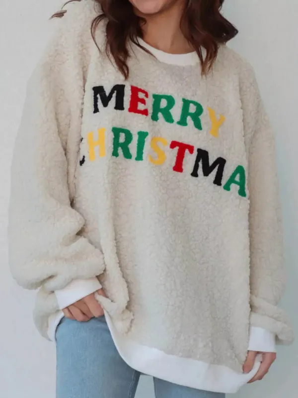 Merry Christmas Sherpa Fleece Sweatshirt sold by Charming Charlie