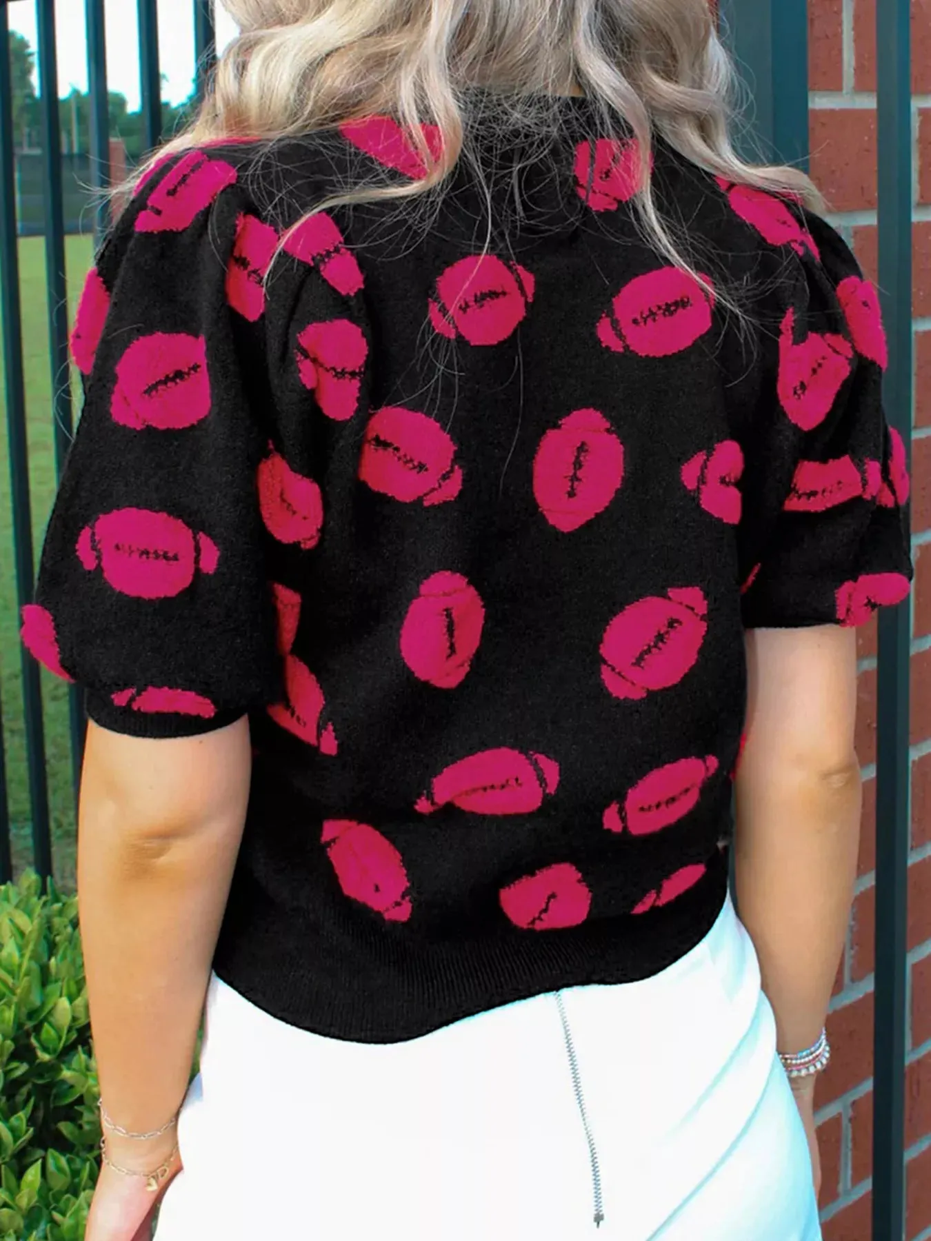 Casual Knit Short Sleeve Sweater sold by Charming Charlie product image thumbnail 2