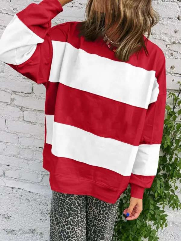 Colorblock Drop Shoulder Baggy Sweatshirt sold by Charming Charlie