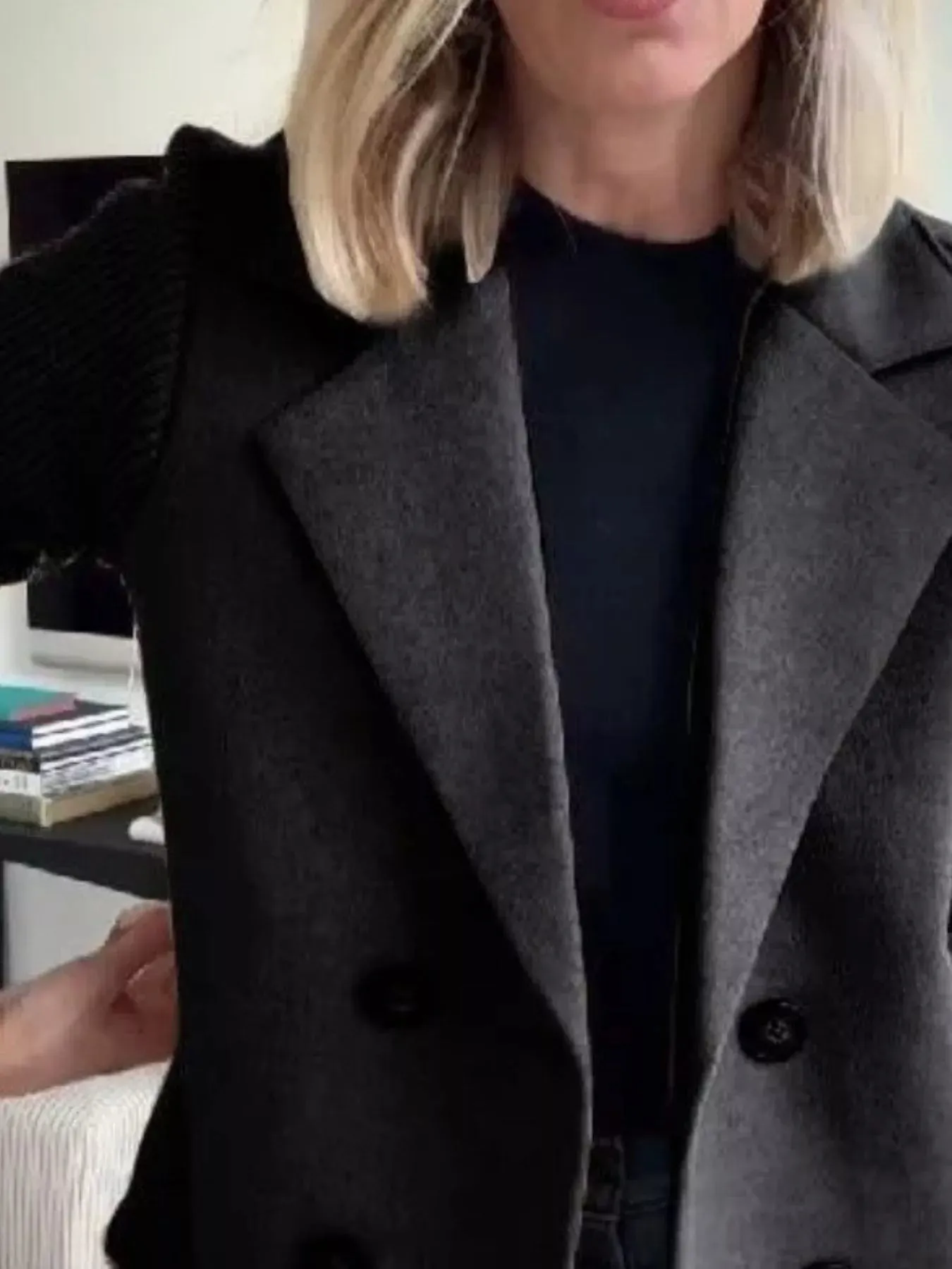 Full Size Knit Sleeve Double-Breasted Outerwear Plus Size sold by Charming Charlie product image thumbnail 5