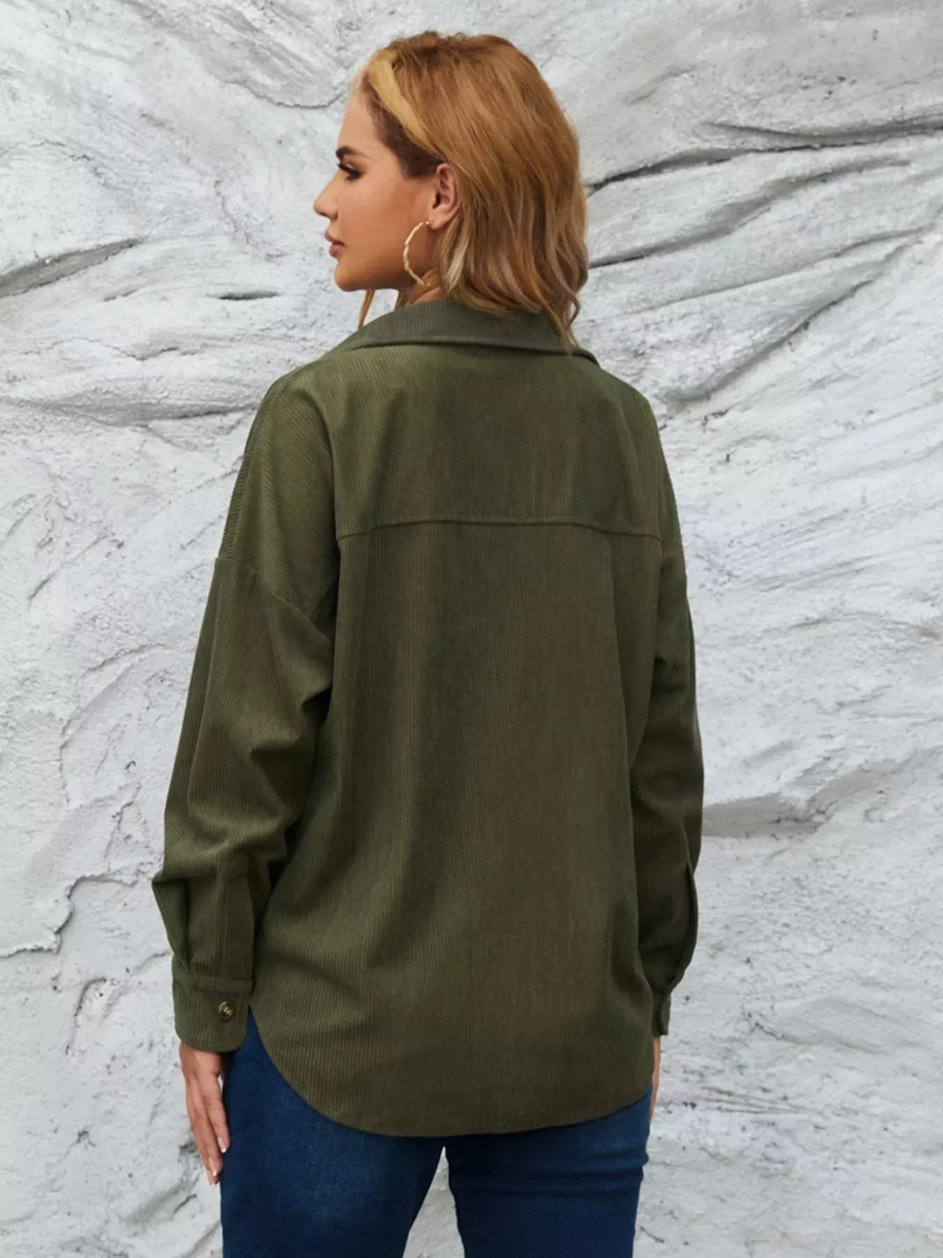 Corduroy Button-Up Shirt sold by Charming Charlie product image thumbnail 2