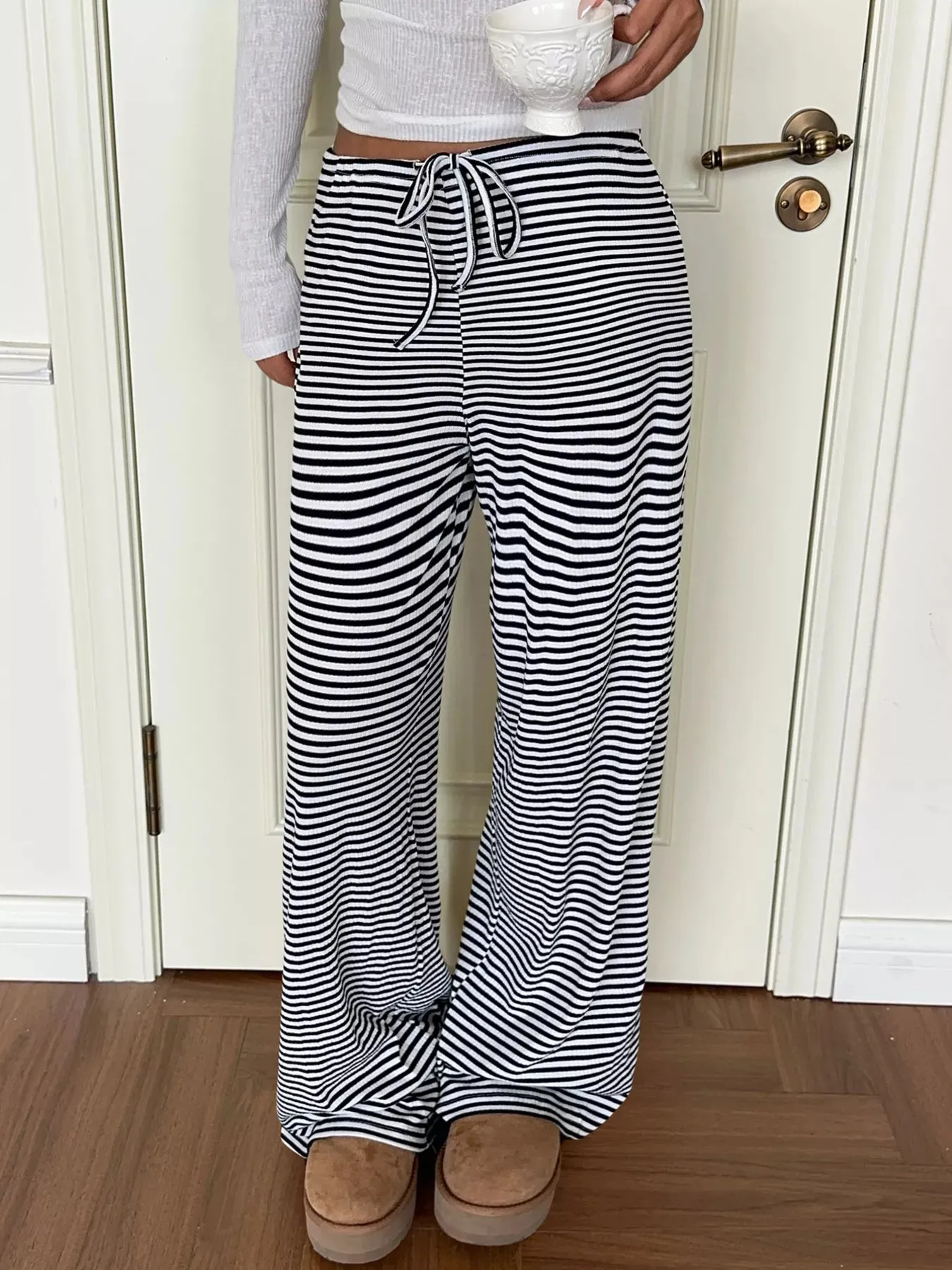 Striped Wide Leg Pants sold by Charming Charlie product image thumbnail 2