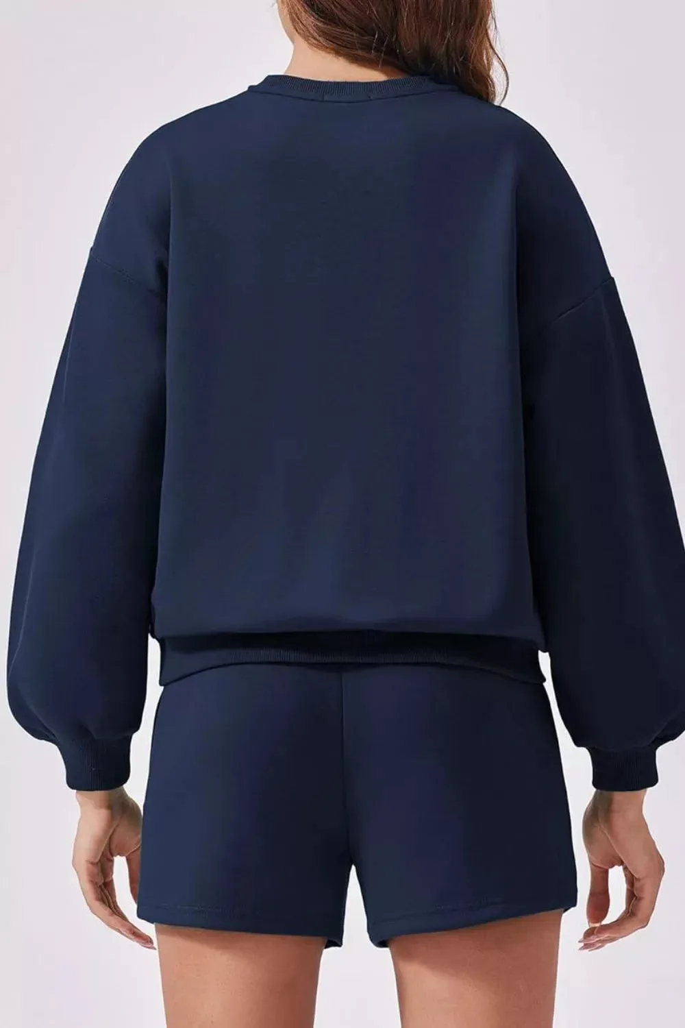 Round Neck Sweatshirt and Shorts Set sold by Charming Charlie product image thumbnail 5