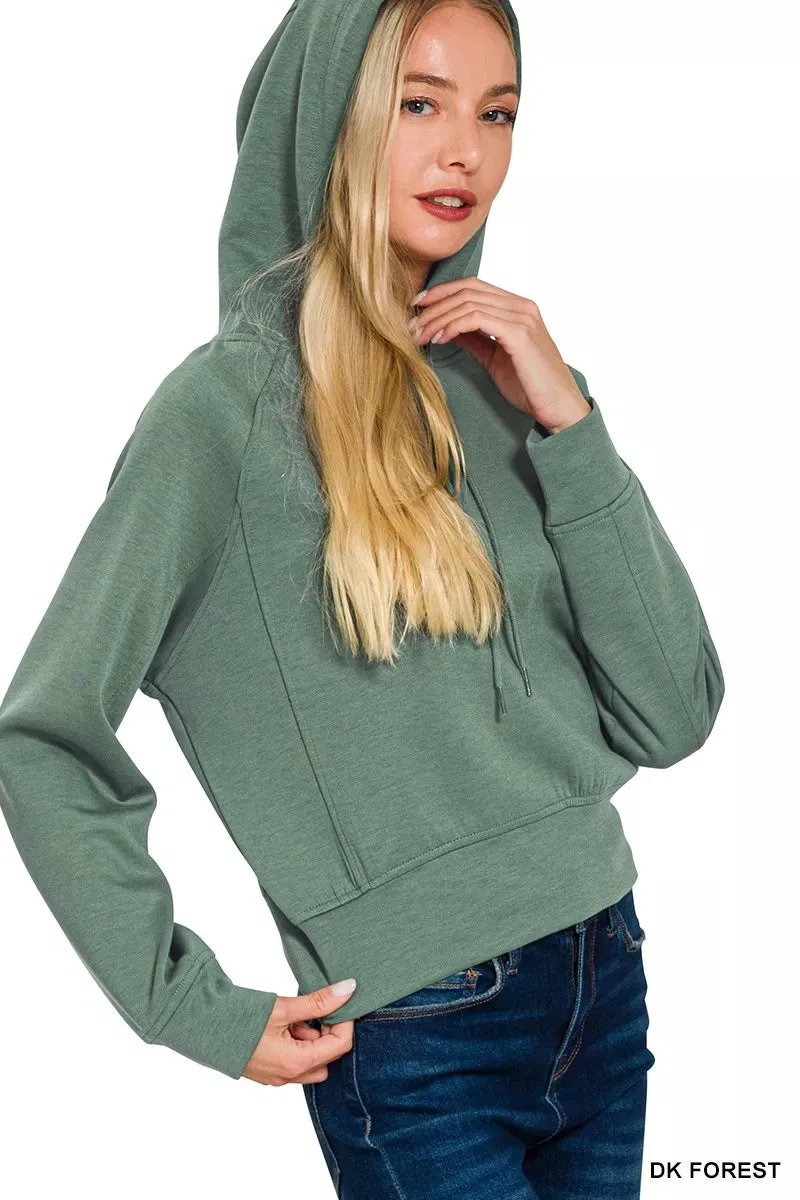 Zenana Drawstring Scuba Hoodie sold by Charming Charlie product image thumbnail 3