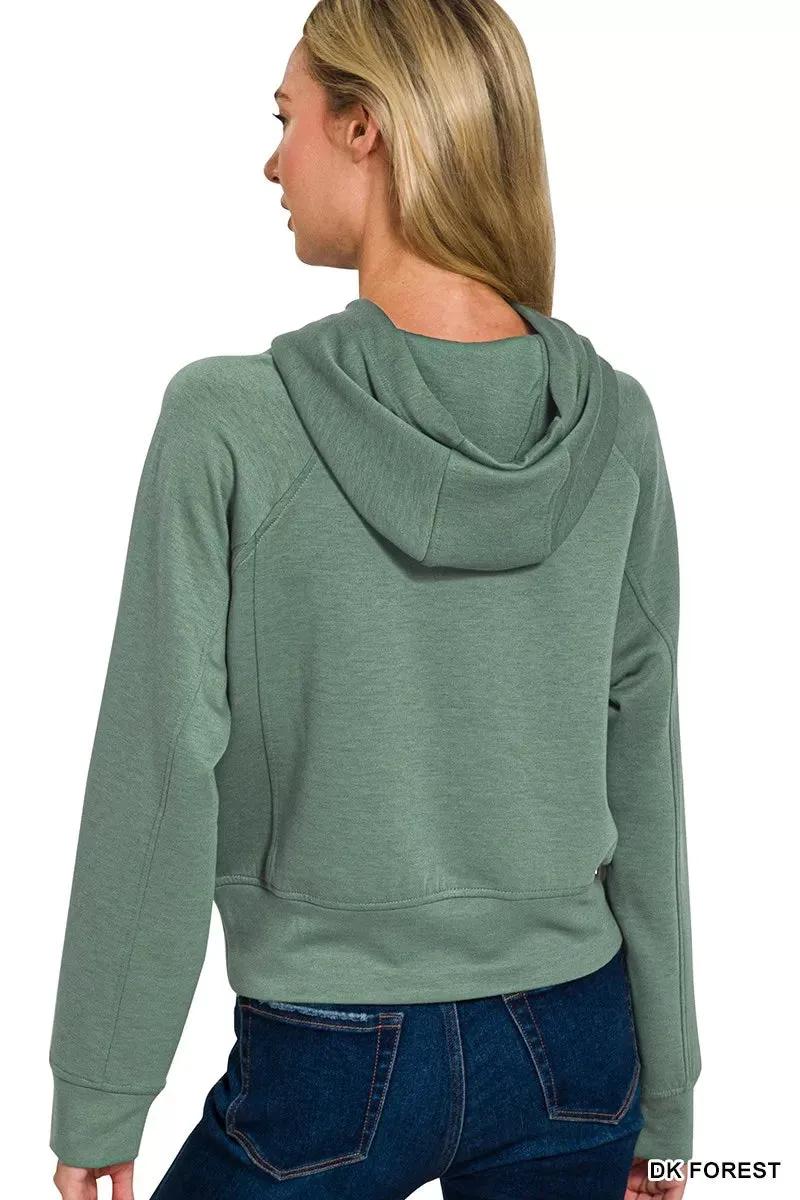 Zenana Drawstring Scuba Hoodie sold by Charming Charlie product image thumbnail 4