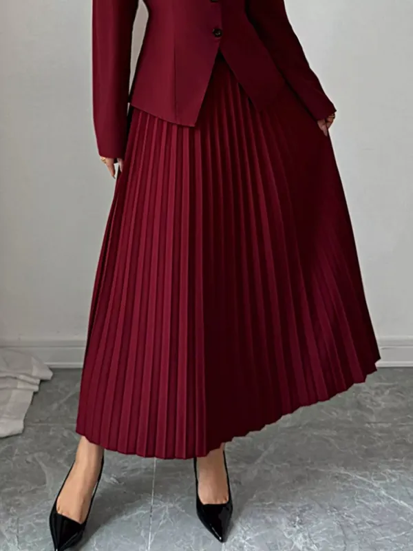 Pleated Midi Skirt sold by Charming Charlie