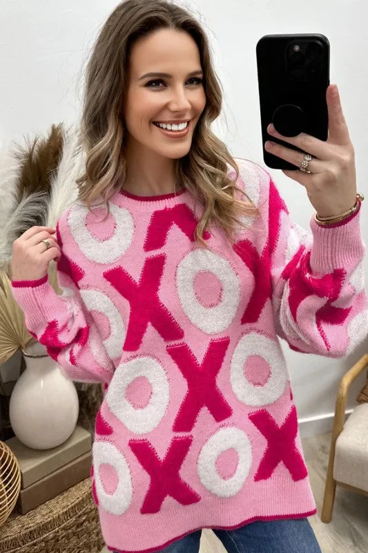 Valentine XOXO Drop Shoulder Crewneck Sweater sold by Charming Charlie