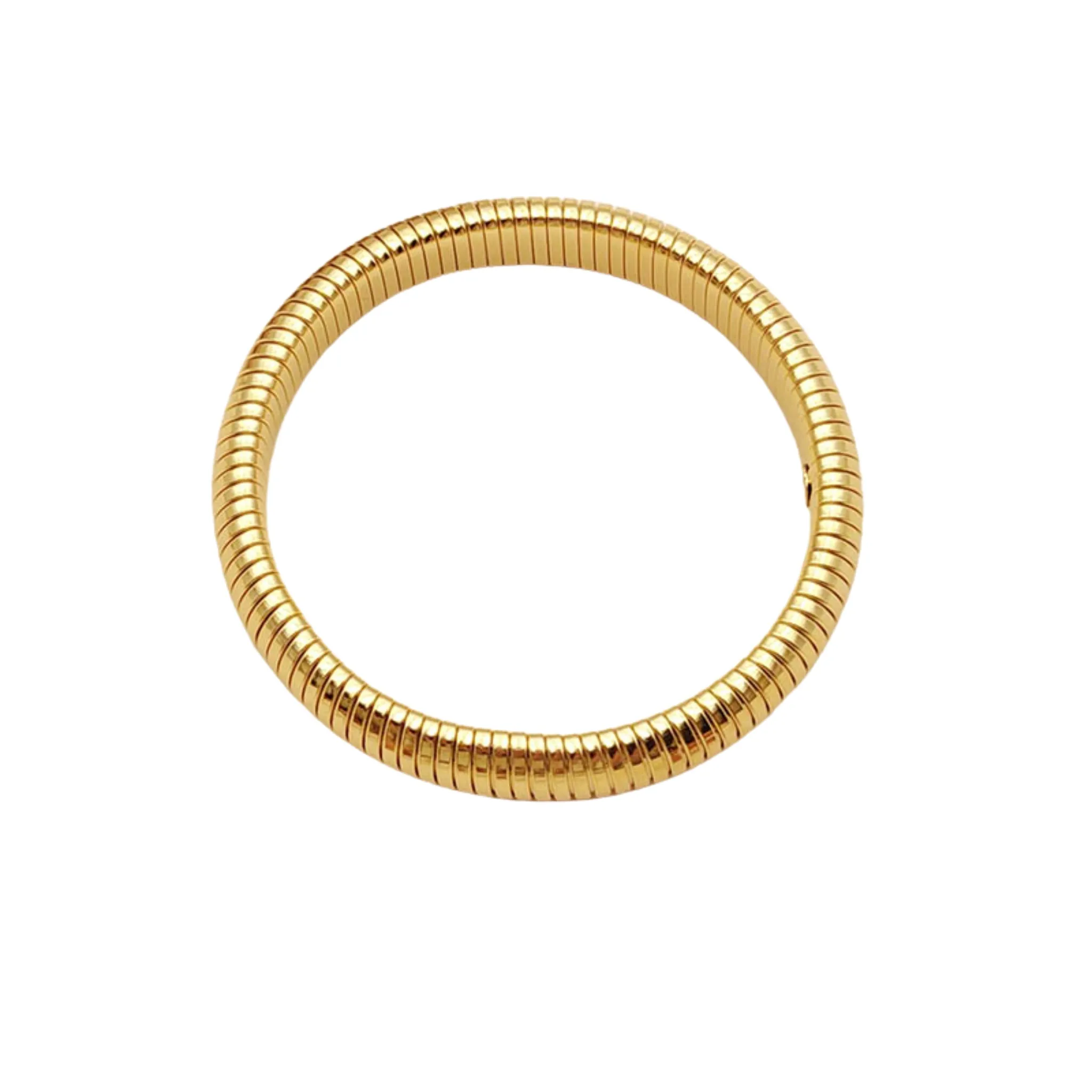 18K Gold Plated Large Stretchy Bangle Bracelet sold by Charming Charlie