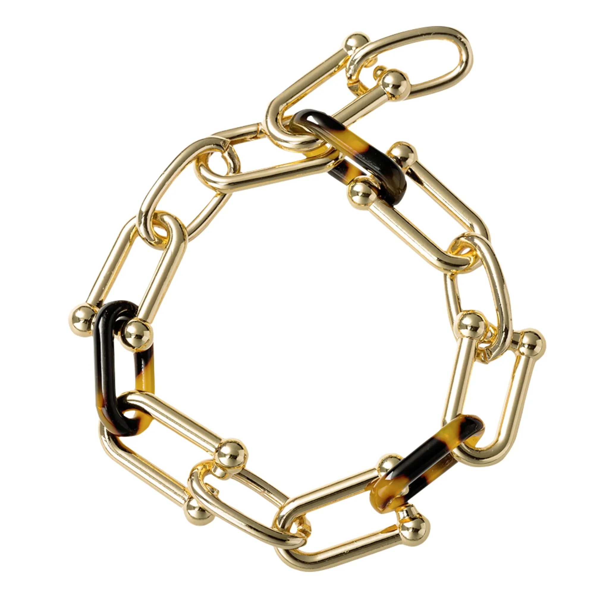 Tortoise, Gold Link Link Clasp Bracelet sold by Charming Charlie