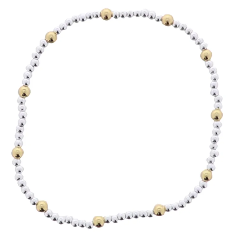 18K Gold Plated Silver, Gold Beaded Stretch Bracelet sold by Charming Charlie