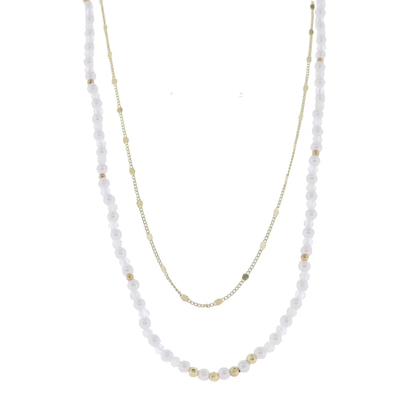 Gold 2 Layer Flat Handmade Chain Necklace sold by Charming Charlie