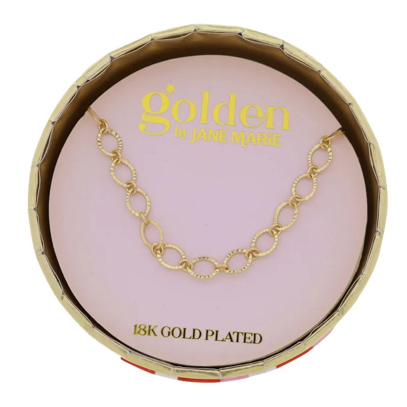 18K Gold Plated Diamond Shaped Cutting Chain Necklace sold by Charming Charlie