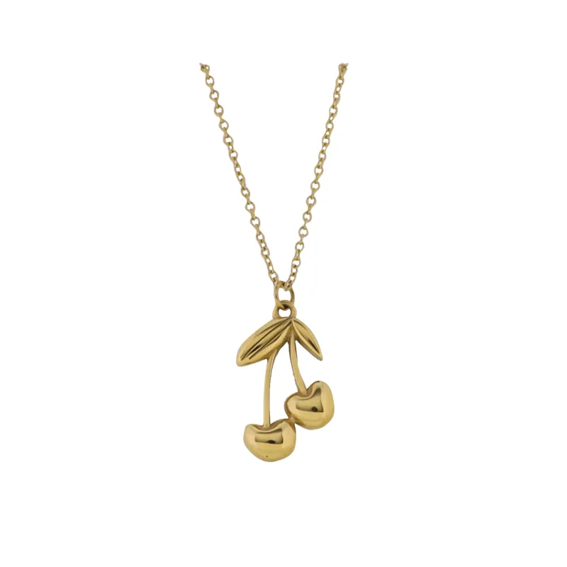 18K Gold Plated Gold Cherries Necklace sold by Charming Charlie
