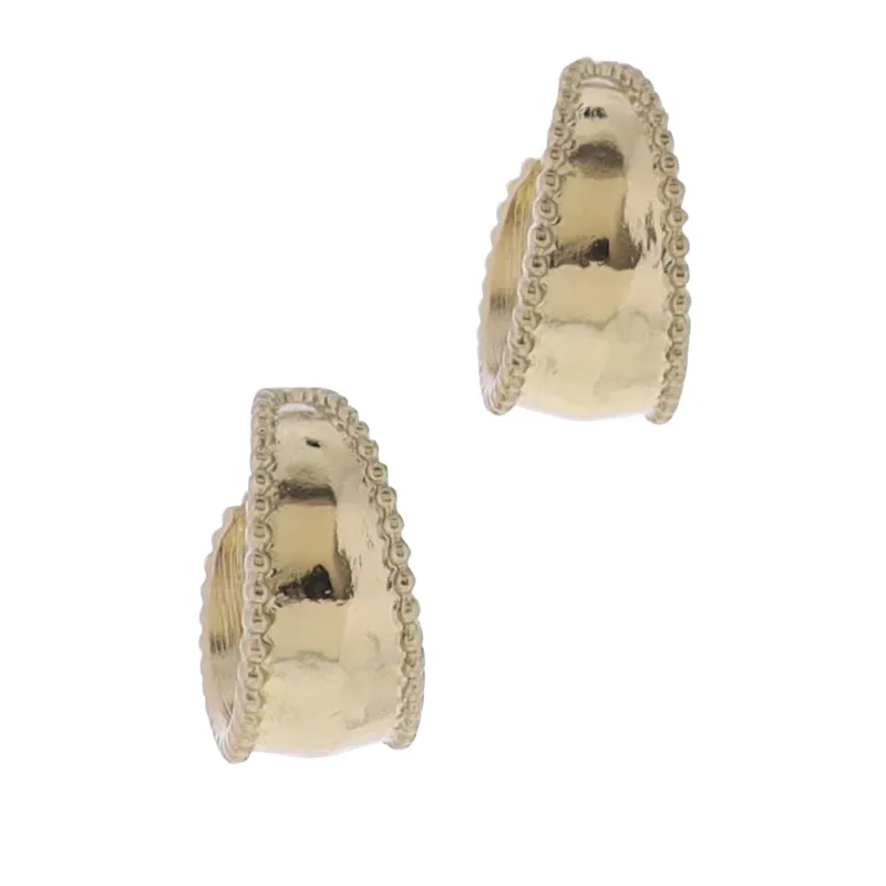 Gold Hoop Earring with Bubble Edges sold by Charming Charlie