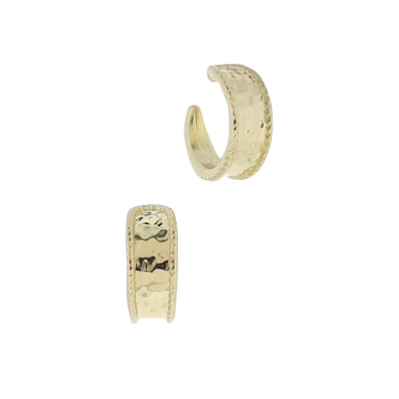 Gold Hoop Earring with Rope Edging sold by Charming Charlie