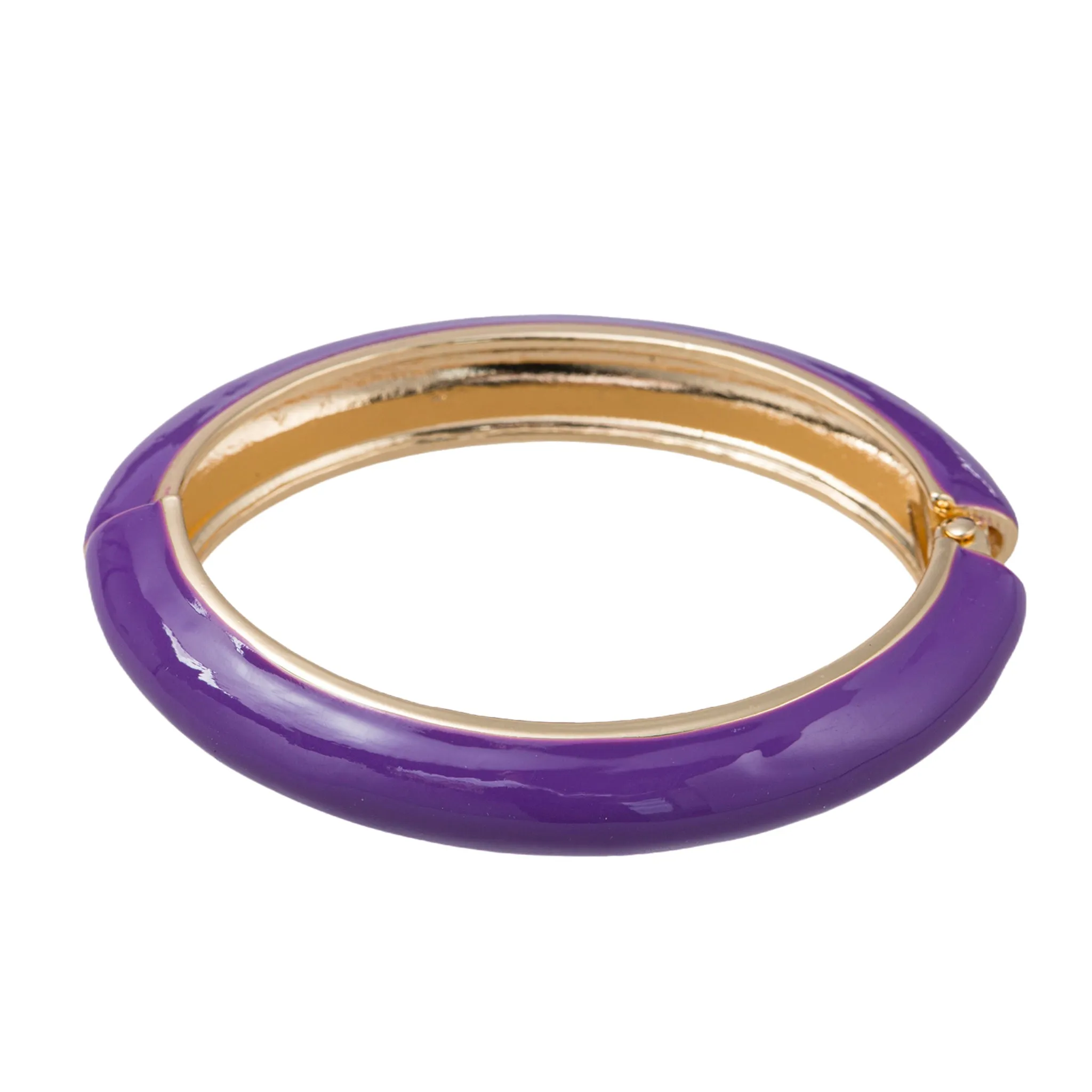 Purple Enamel Hinge Bangle Bracelet sold by Charming Charlie
