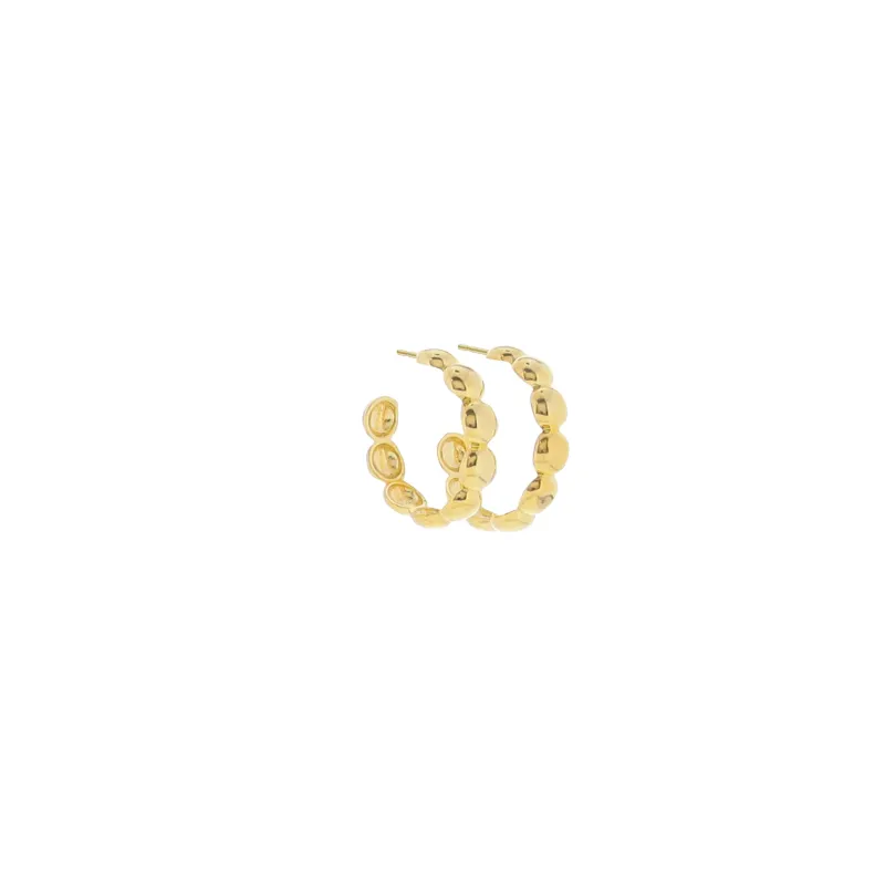 18K Gold Plated Bubble Hoop Earring sold by Charming Charlie