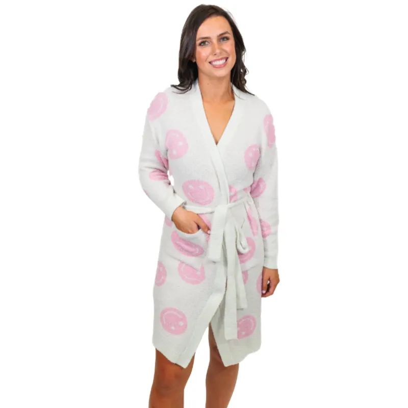 All Smiles Satin Robe sold by Charming Charlie