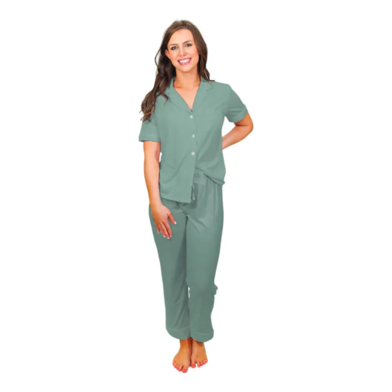 Sage Bamboo Pajama Set sold by Charming Charlie