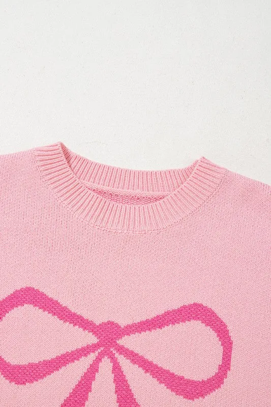 Bow Valentine Long Sleeve Crewneck Sweater sold by Charming Charlie product image thumbnail 3