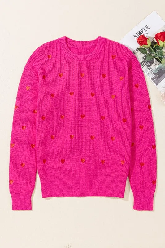 Valentine Heart Drop Shoulder Crewneck Sweater sold by Charming Charlie product image thumbnail 5