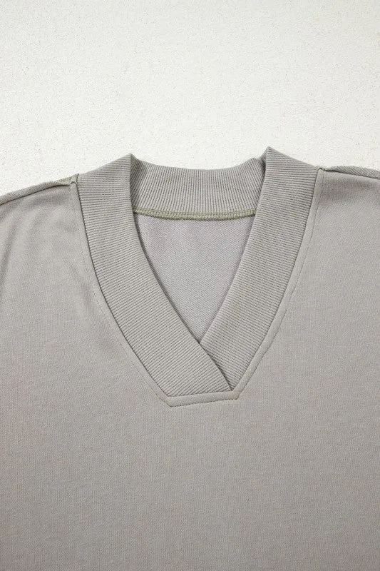 Western Aztec Embroidered Sleeve V-Neck Sweatshirt sold by Charming Charlie product image thumbnail 5