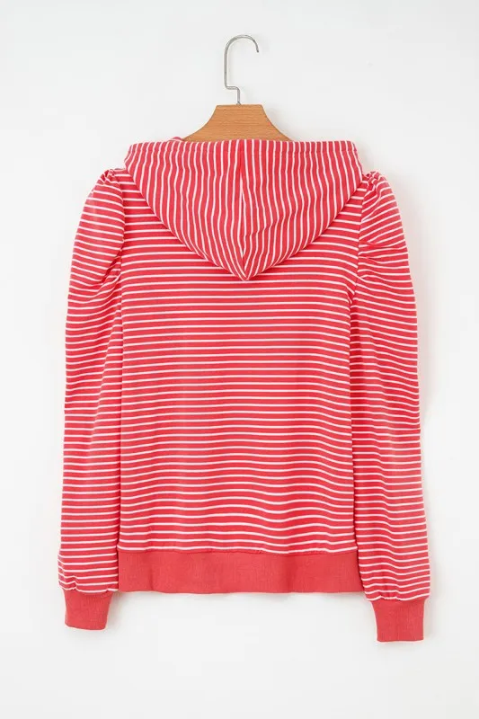 Stripe Puff Long Sleeve Hoodie sold by Charming Charlie product image thumbnail 2