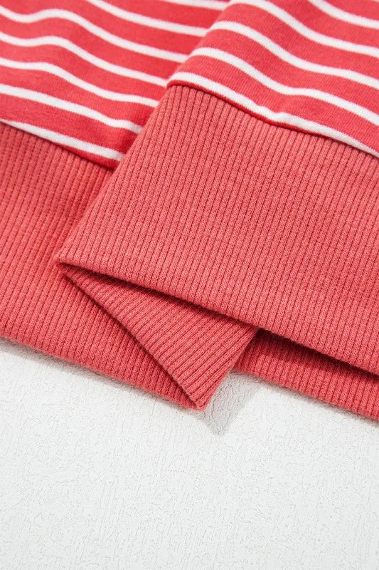 Stripe Puff Long Sleeve Hoodie sold by Charming Charlie product image thumbnail 4