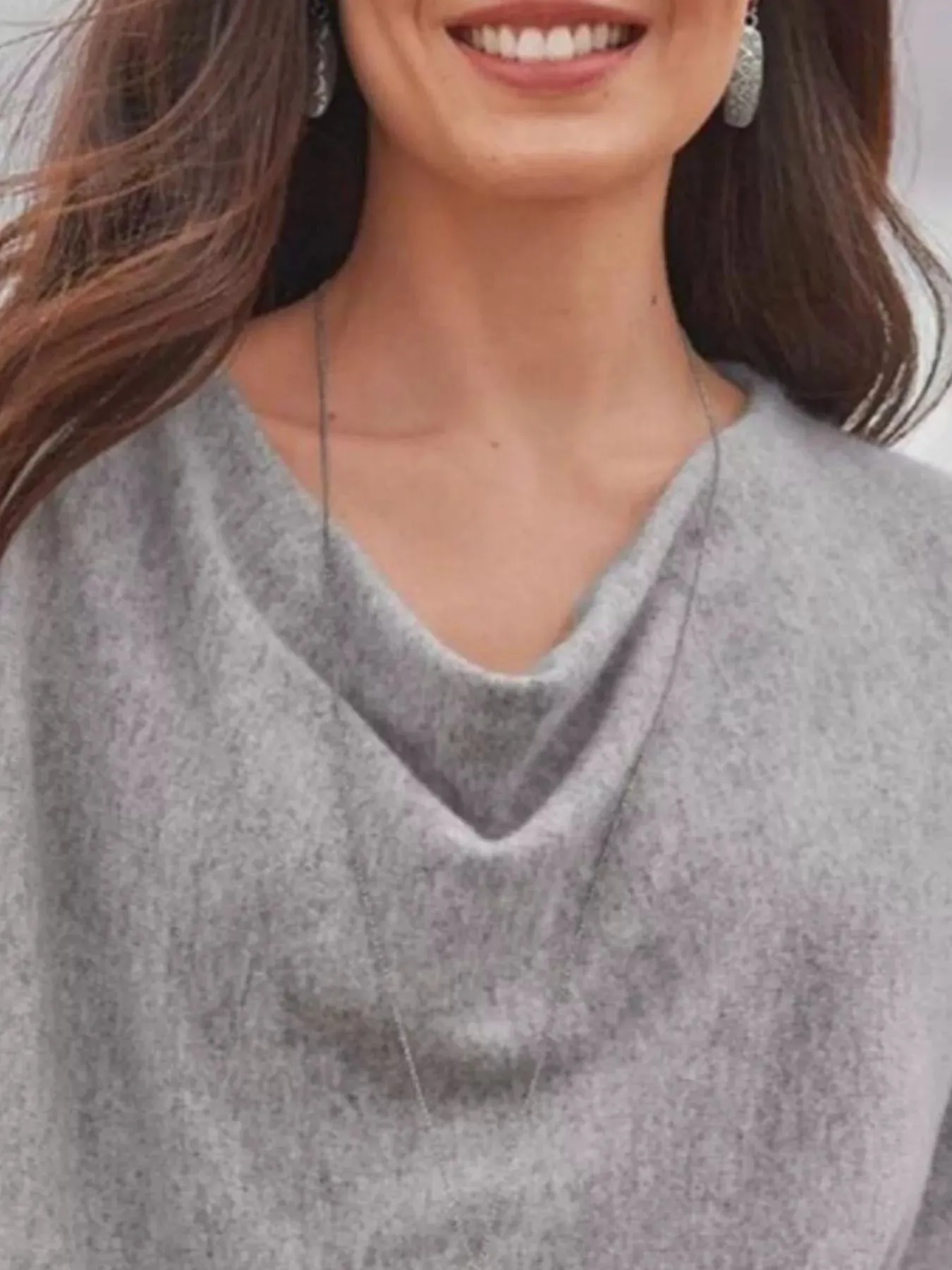 Full Size Cowl Neck Long Sleeve Top Plus Size sold by Charming Charlie product image thumbnail 5