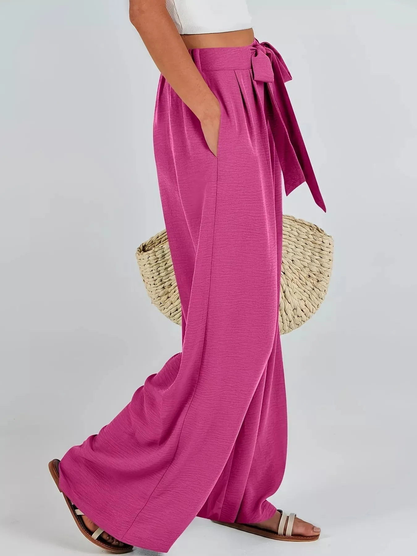 Tied Wide-Leg Pants sold by Charming Charlie product image thumbnail 3