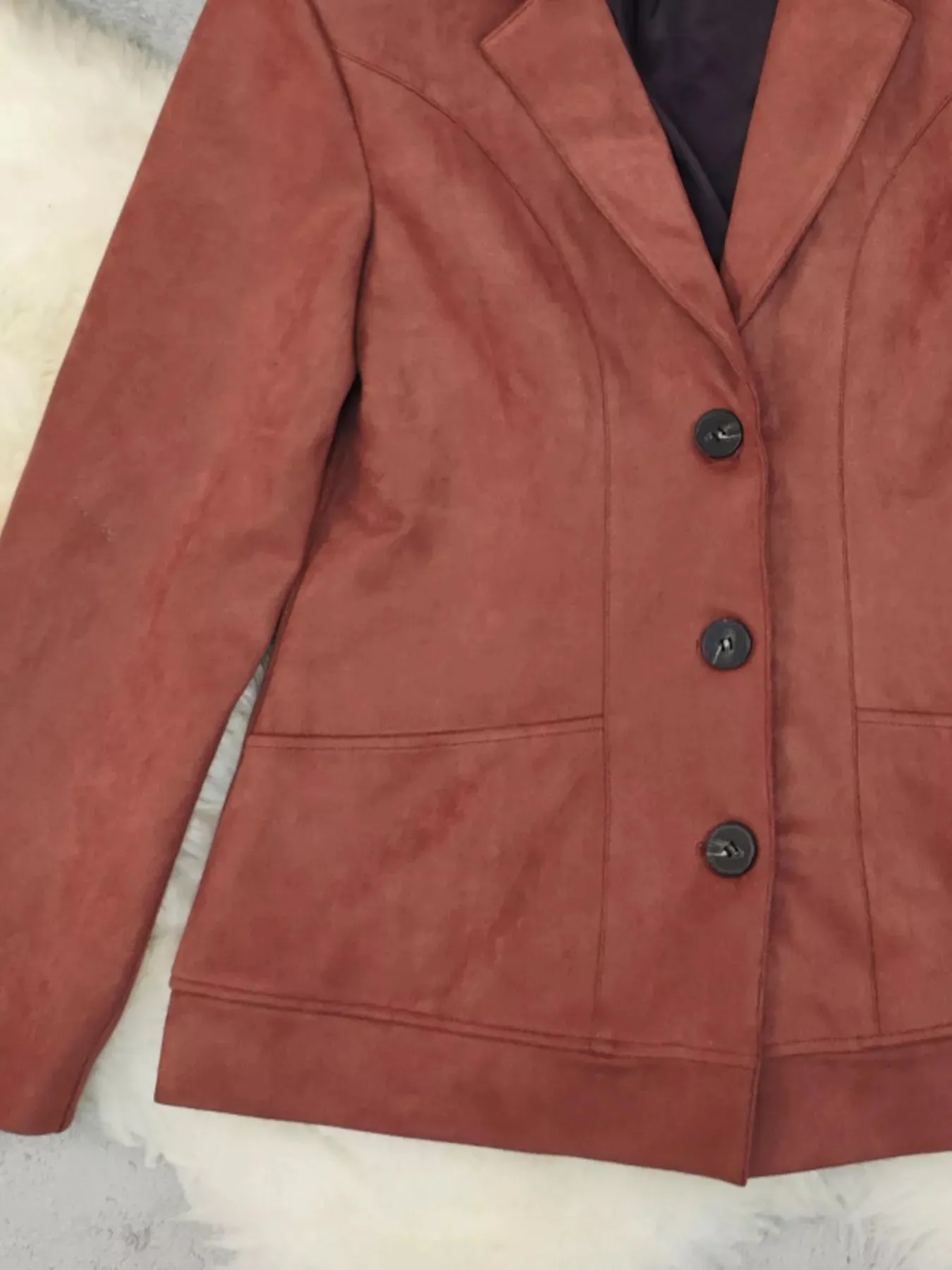 Button Up Lapel Collar Blazer sold by Charming Charlie product image thumbnail 5