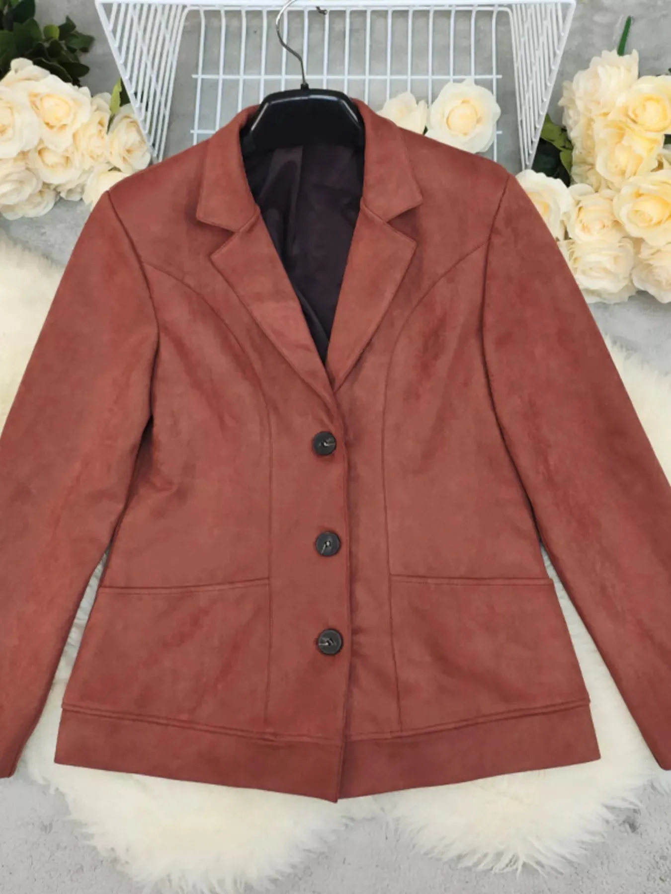 Button Up Lapel Collar Blazer sold by Charming Charlie product image thumbnail 2