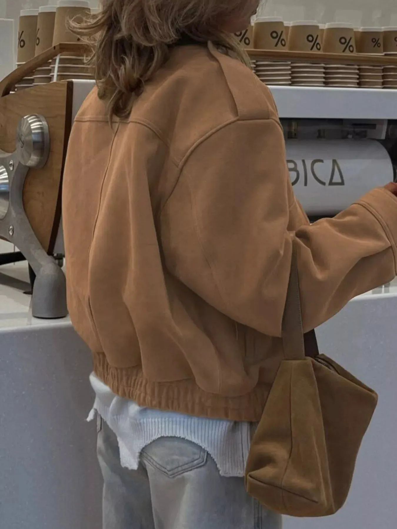 Zip Up Oversized Jacket sold by Charming Charlie product image thumbnail 3