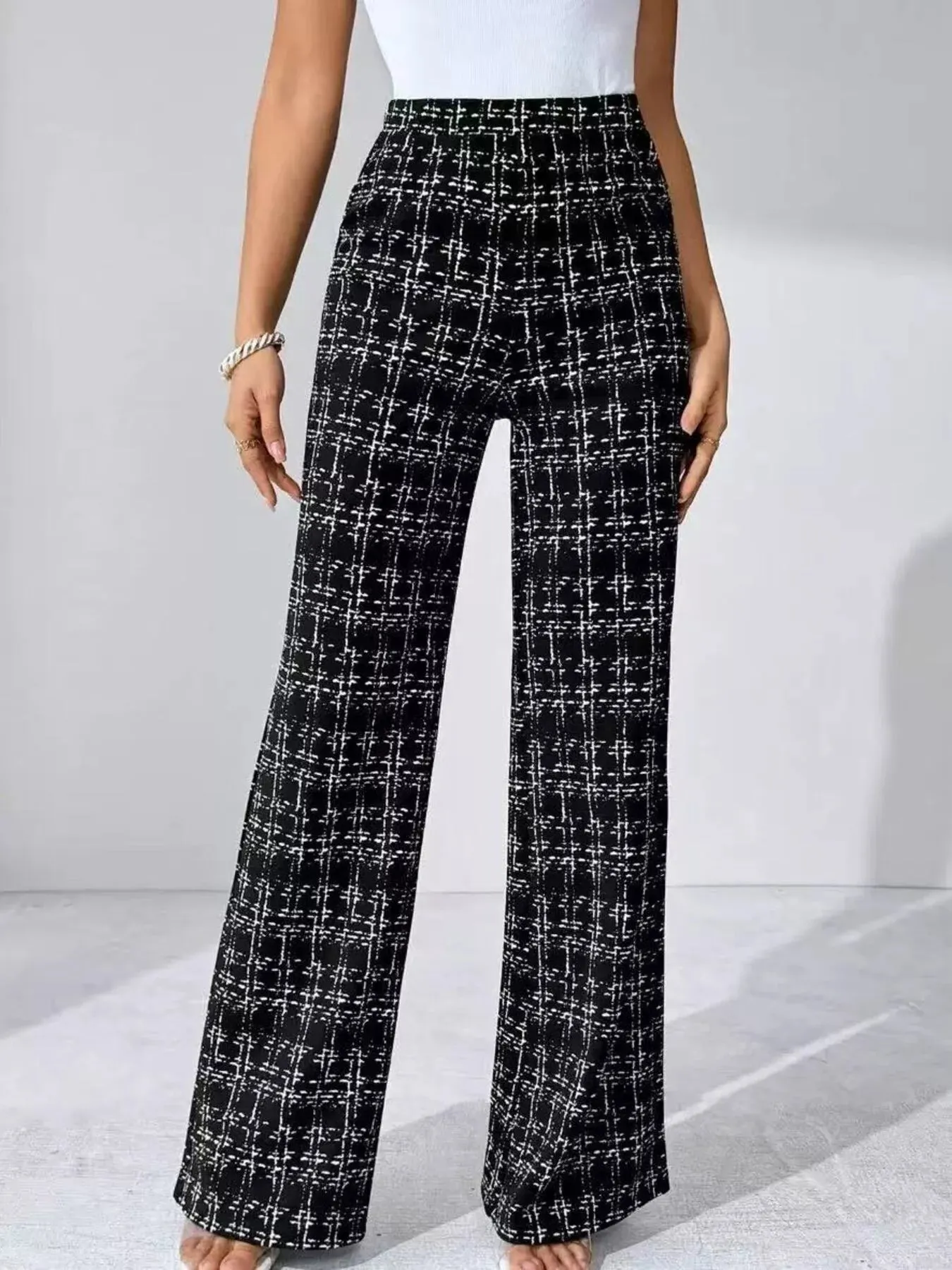 Plaid Wide Leg Pants sold by Charming Charlie product image thumbnail 3