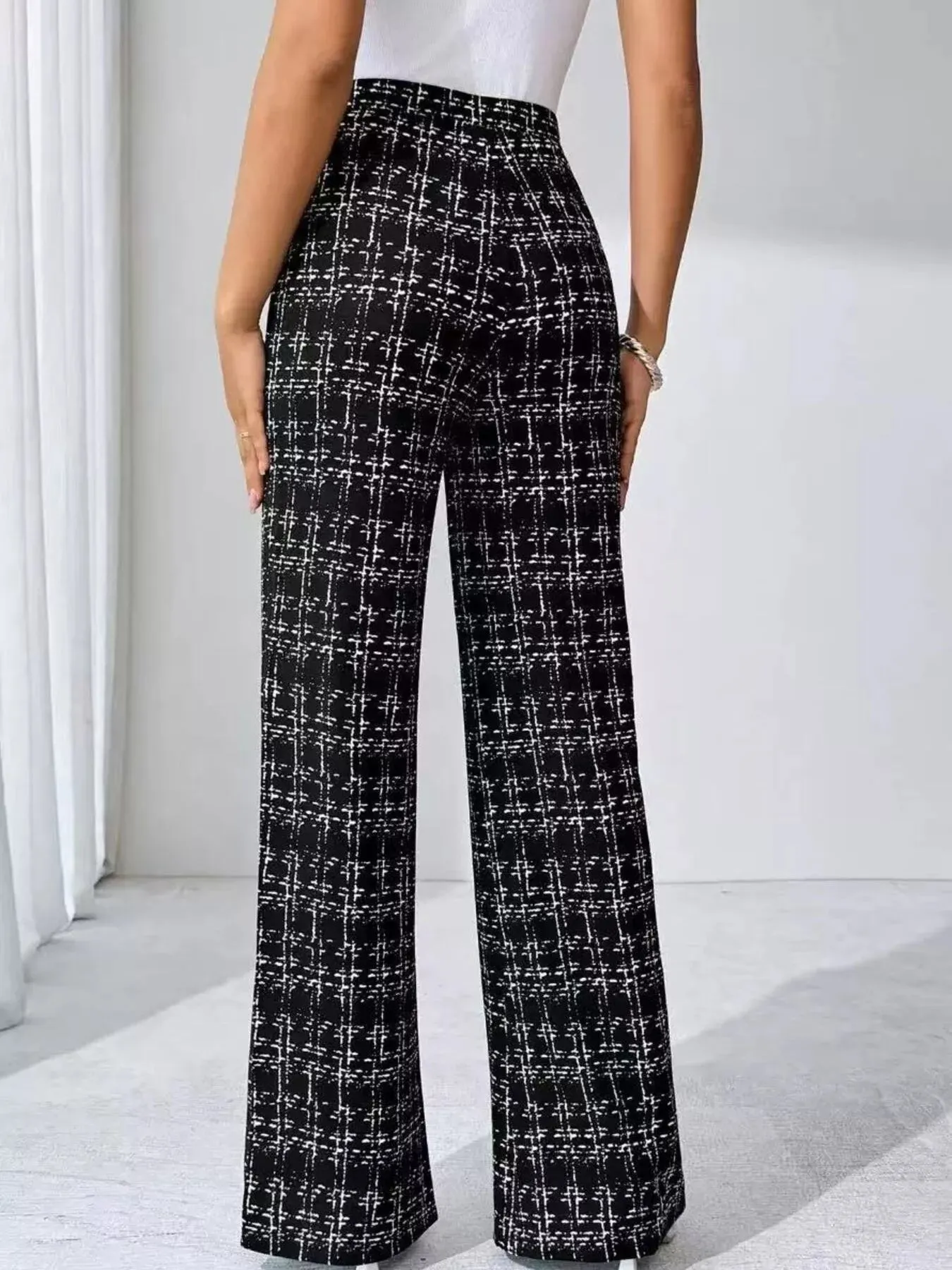Plaid Wide Leg Pants sold by Charming Charlie product image thumbnail 2