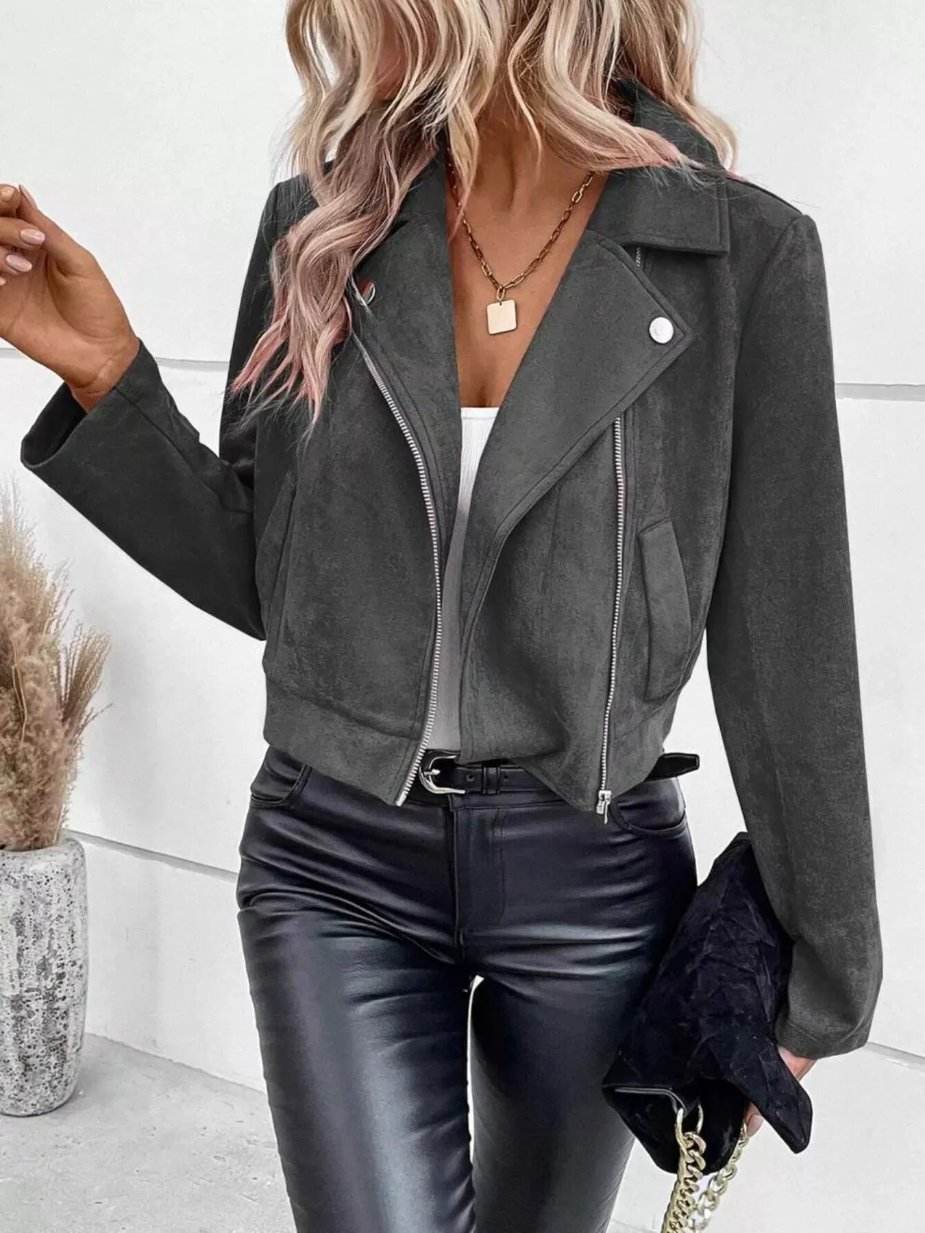 Zip Up Cropped Jacket sold by Charming Charlie