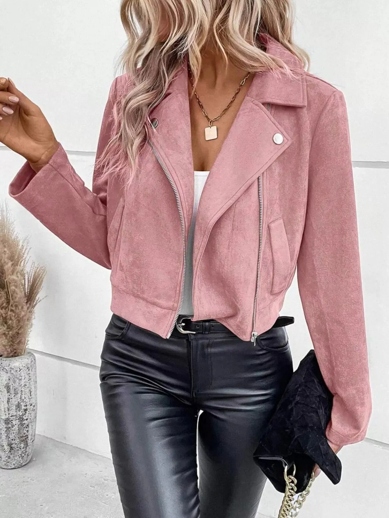 Zip Up Cropped Jacket sold by Charming Charlie product image thumbnail 5
