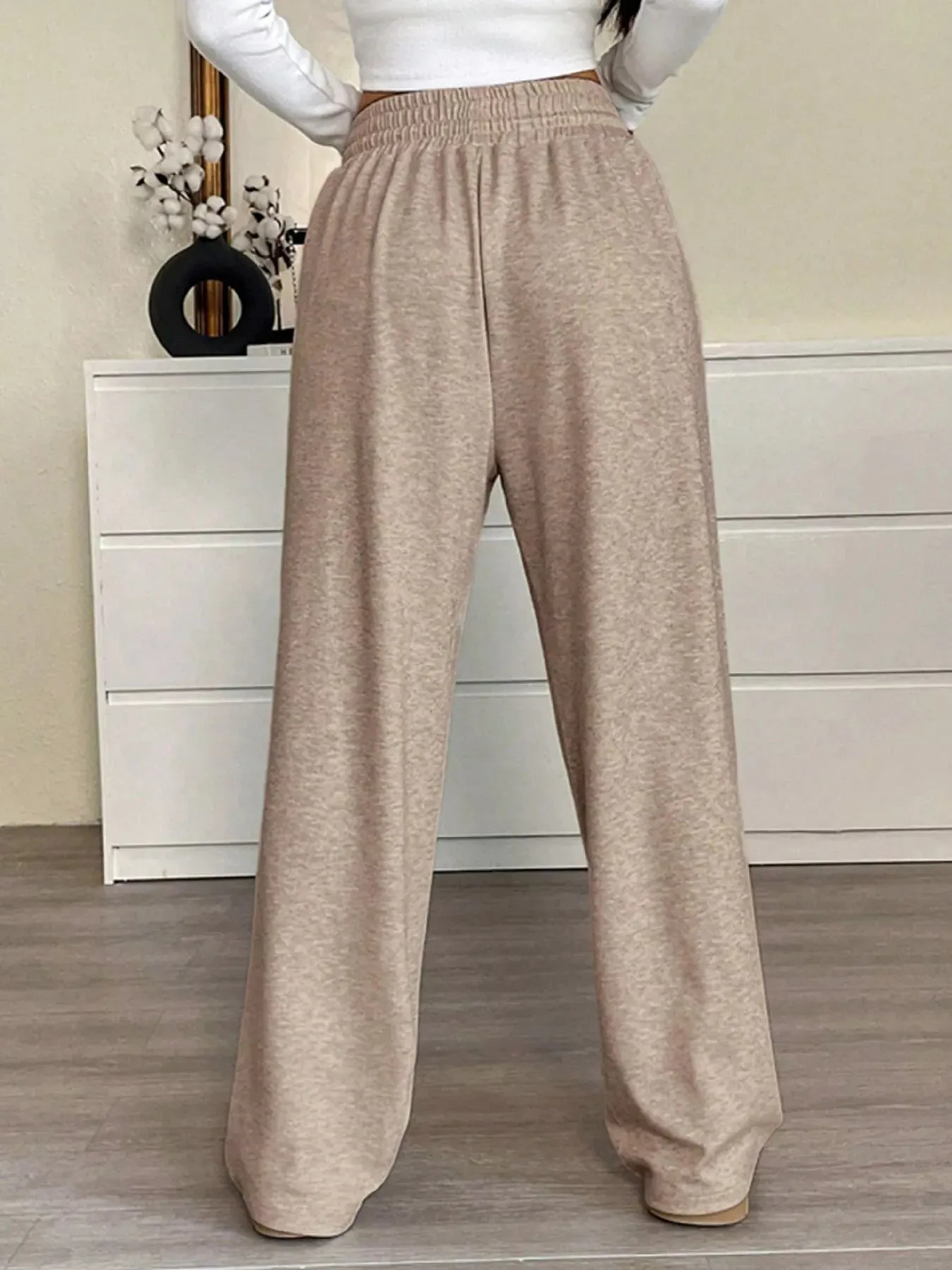 Casual Drawstring Waist Wide Leg Pants sold by Charming Charlie product image thumbnail 4