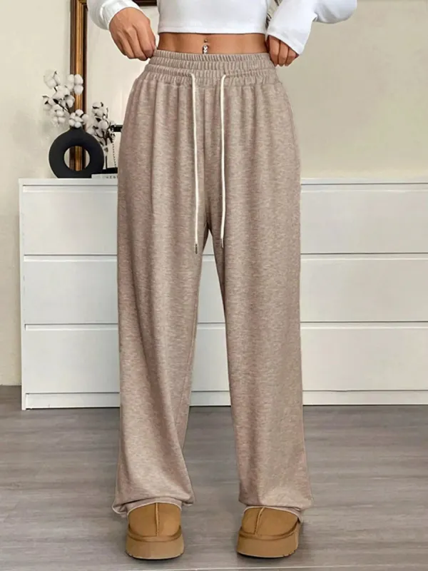 Casual Drawstring Waist Wide Leg Pants sold by Charming Charlie