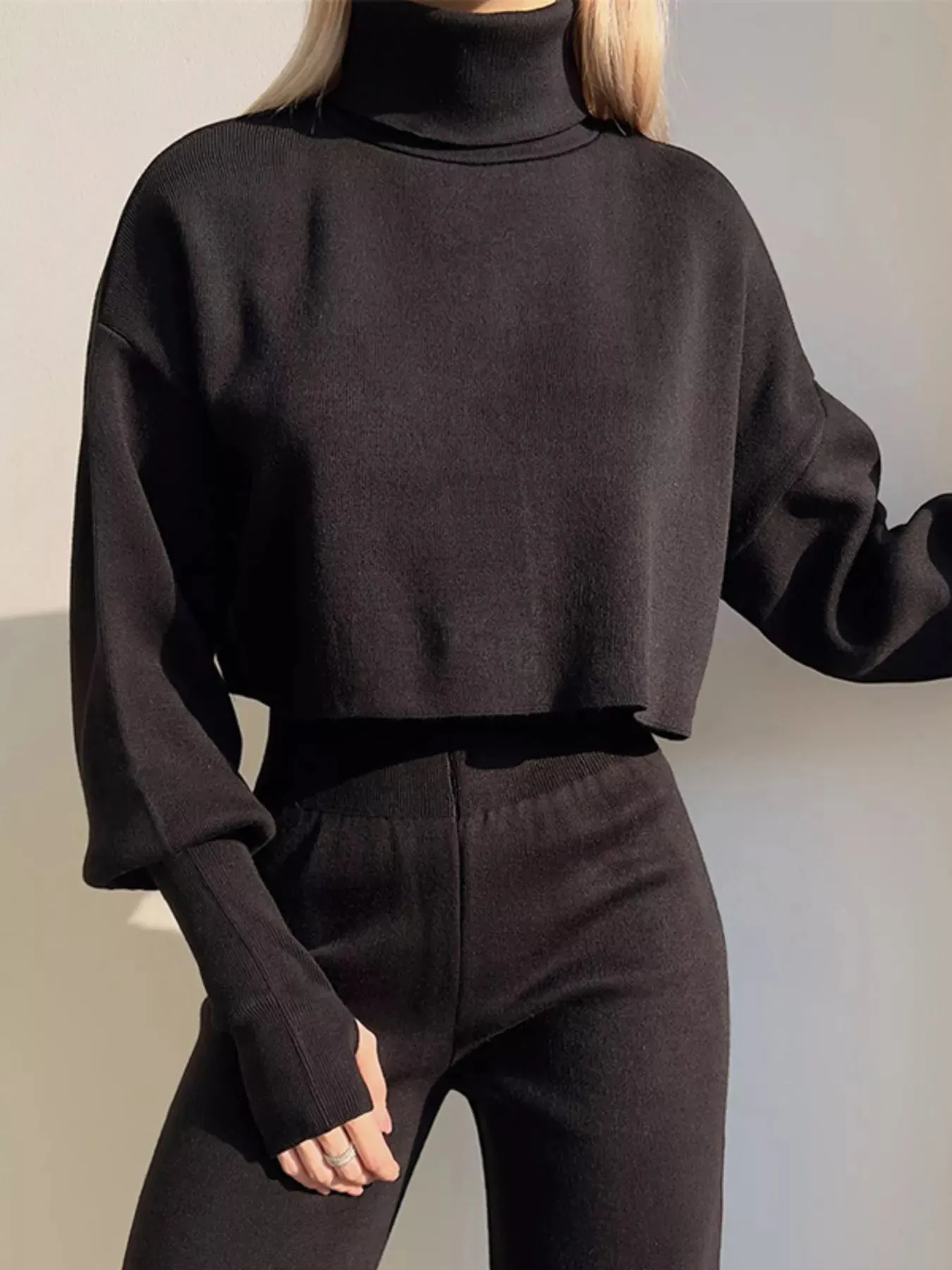Turtleneck Long Sleeve Top & Pants Set sold by Charming Charlie product image thumbnail 3