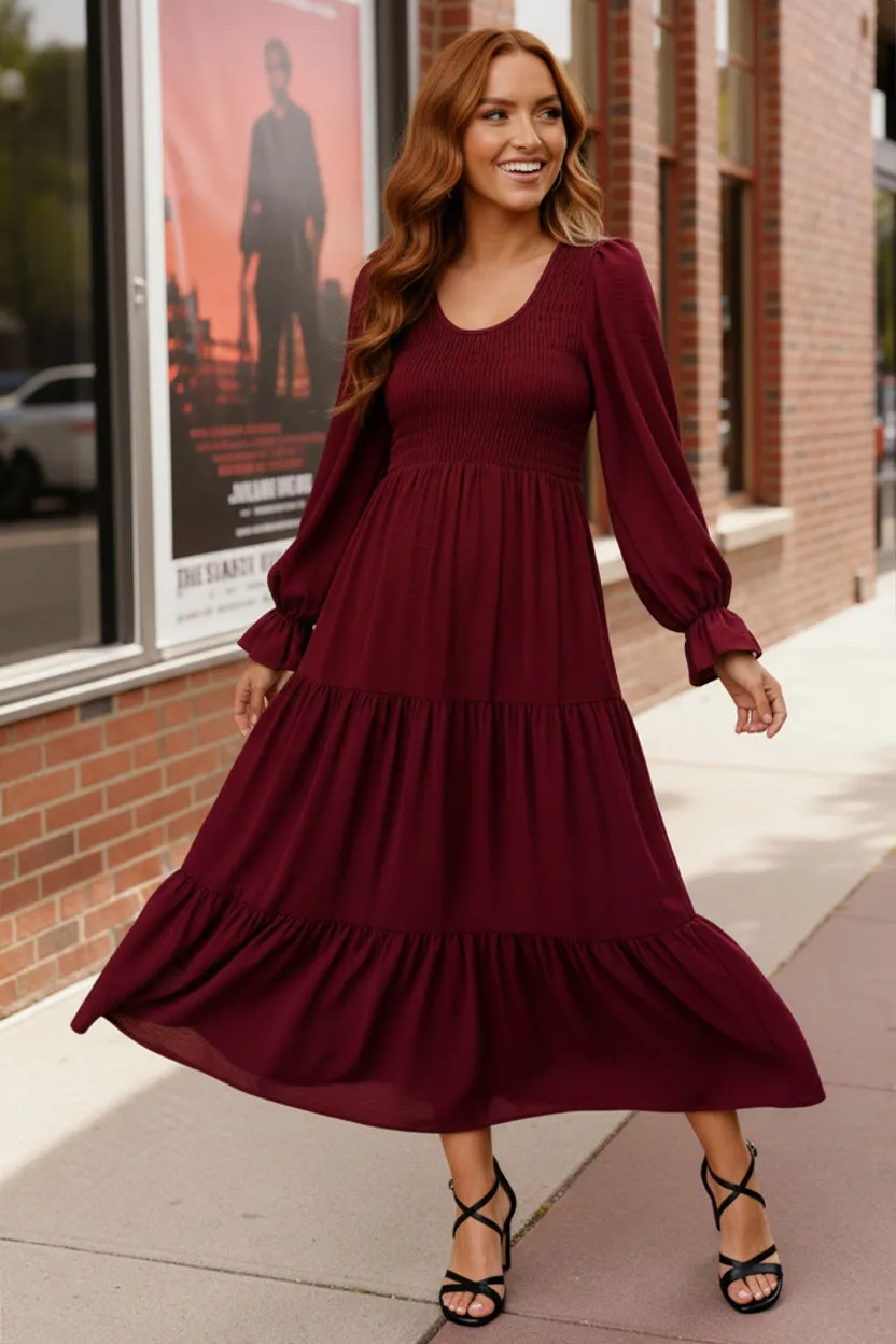 Burgundy Magic Maxi Dress sold by Charming Charlie product image thumbnail 2